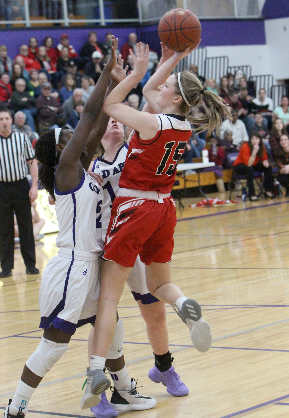 Chi-Hi girls basketball at Eau Claire Memorial 2-28-20